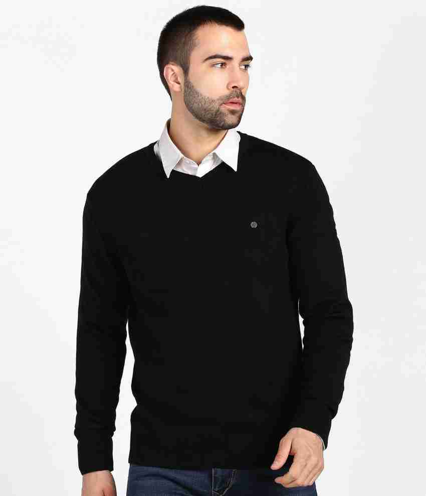 NUMERO UNO Solid V Neck Casual Men Black Sweater Buy NUMERO UNO