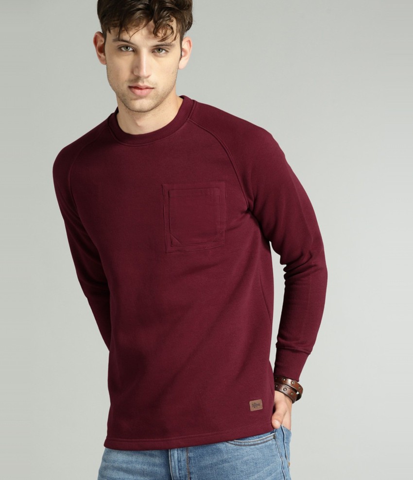 Roadster Full Sleeve Solid Men Sweatshirt Buy Roadster Full