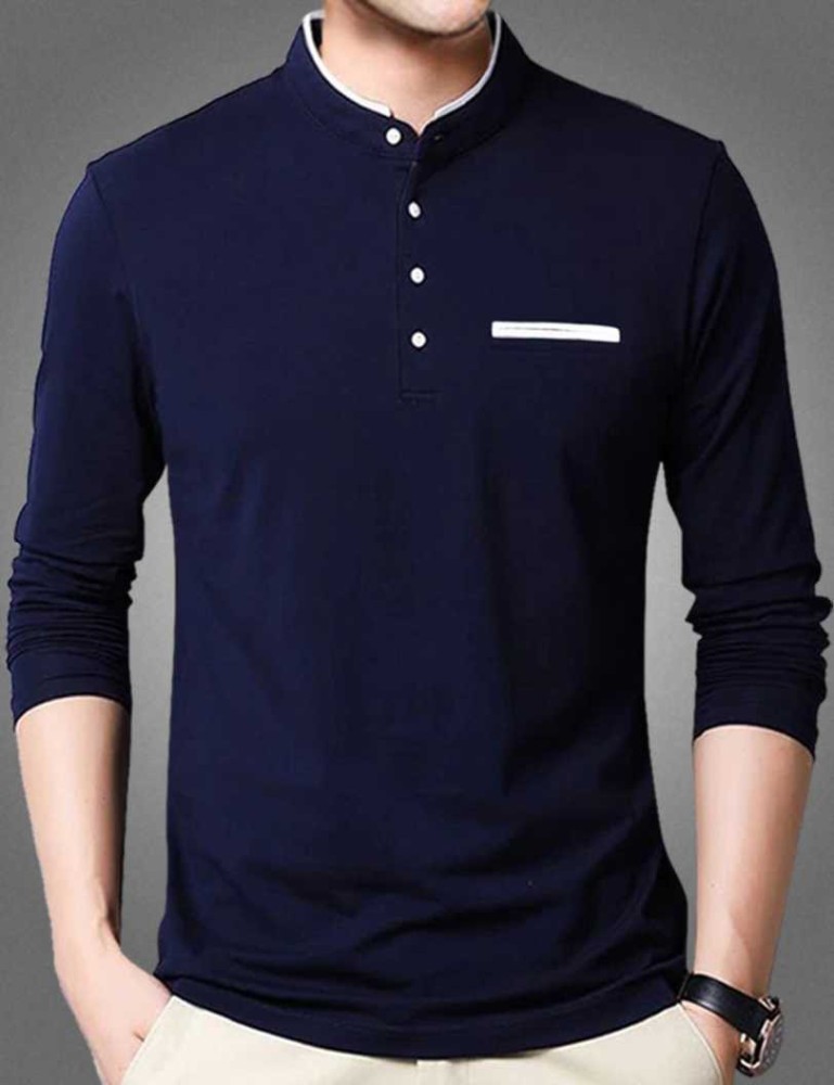 Stand up shop collar t shirt