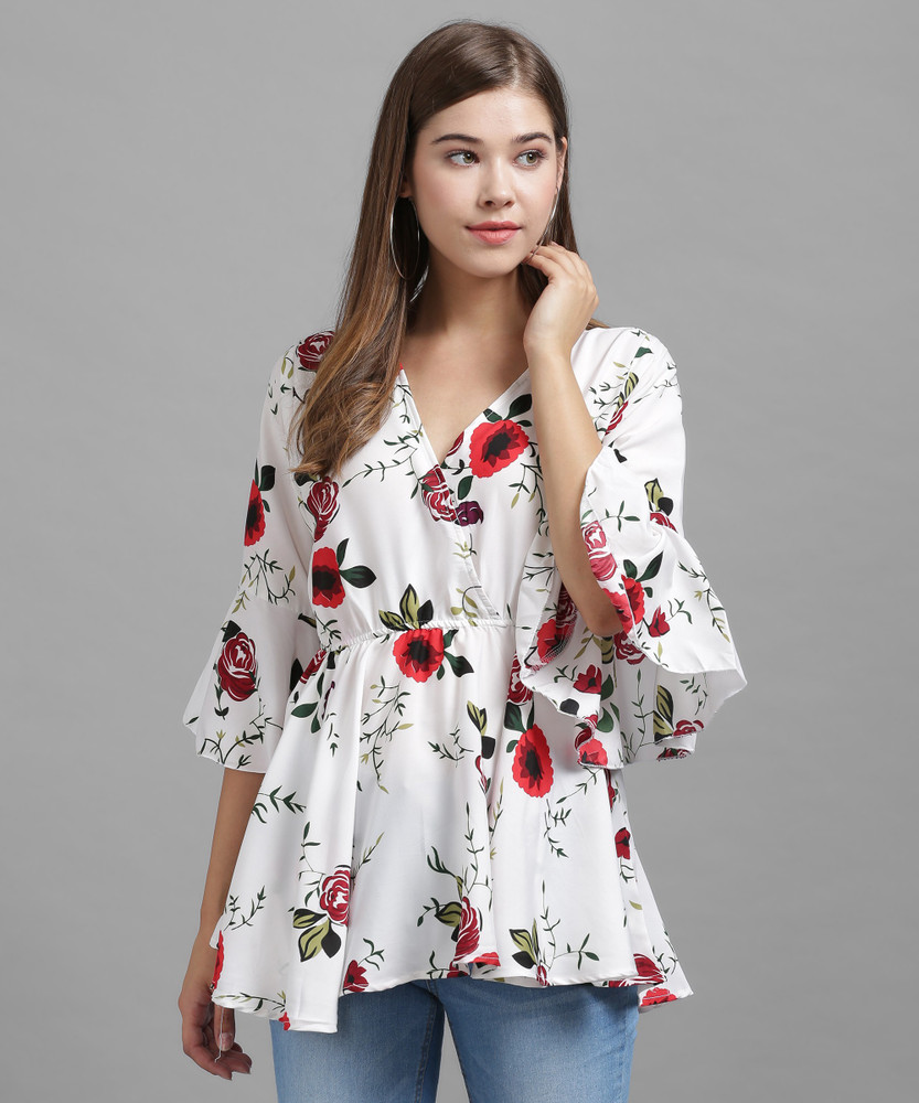flipkart floral tops