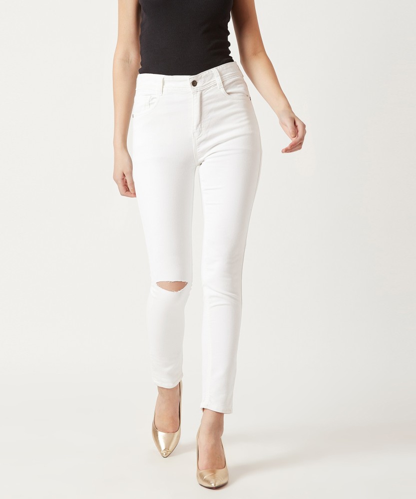 White jeans hot sale for ladies flipkart