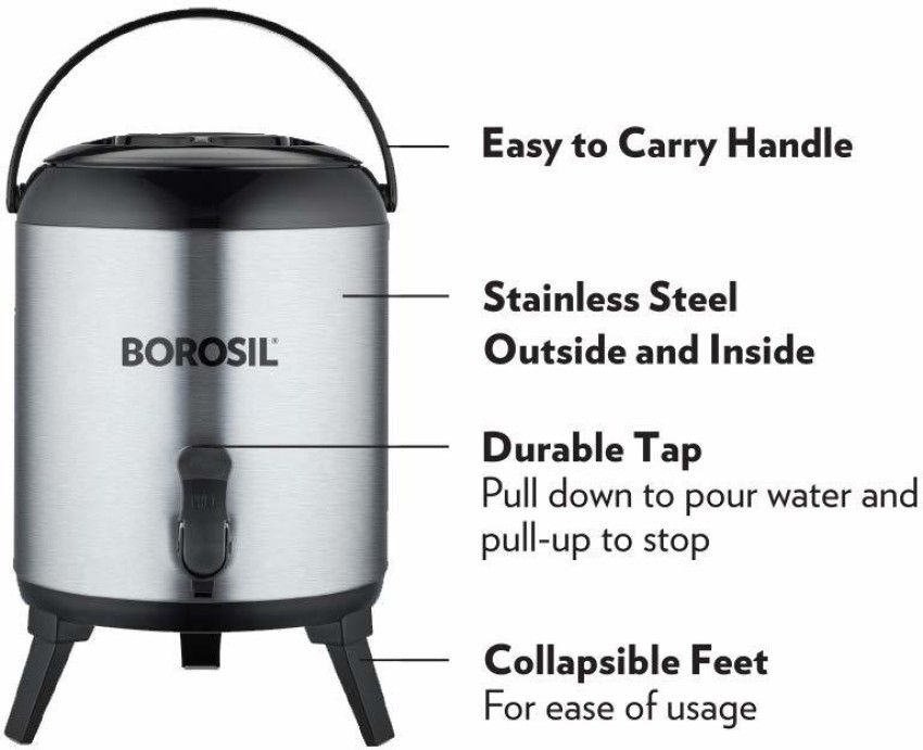 Buy Vision Juice & Water Jug w steel lid 1.75 L at Best Price Online in  India - Borosil