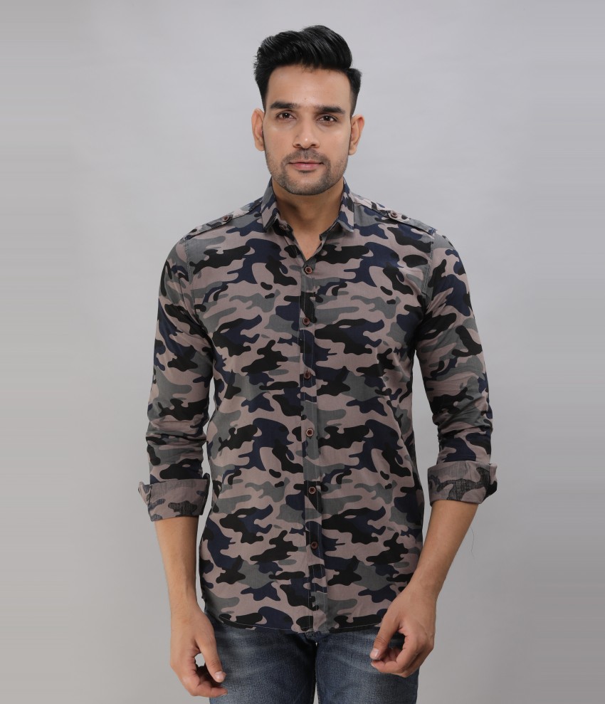 lee cross military camouflage casual green shirt