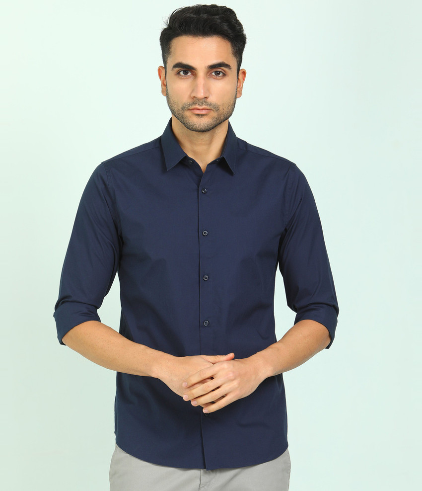 United Colors of Benetton Men Solid Formal Dark Blue Shirt Buy United Colors of Benetton Men Solid Formal Dark Blue Shirt Online at Best Prices in India Flipkart