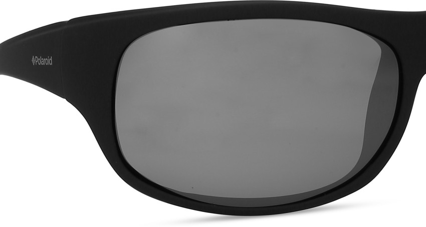 Polaroid Sunglasses men Polarized Black Blue Large Rectangular Square