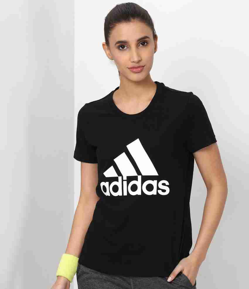 adidas black t shirt womens