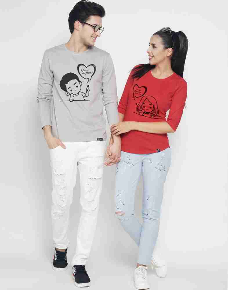 Couple t shirts outlet flipkart