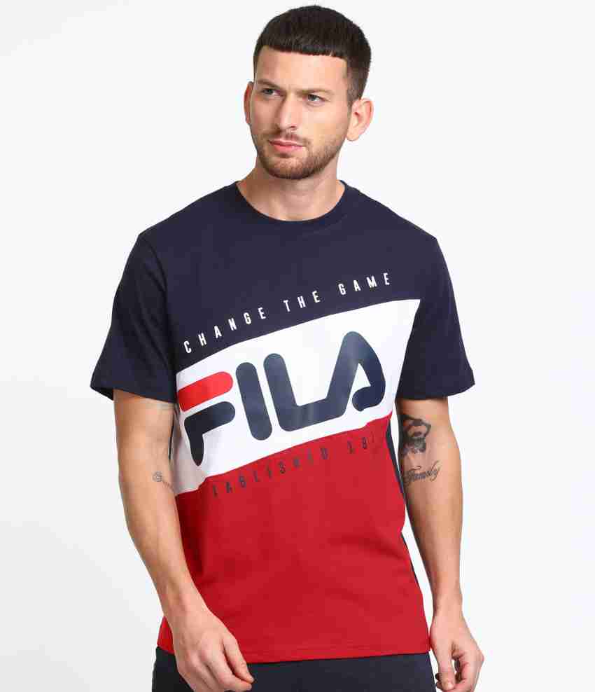 FILA Printed Men Round Neck Multicolor T-Shirt Buy FILA Printed Men Round  Neck Multicolor T-Shirt Online at Best Prices in India