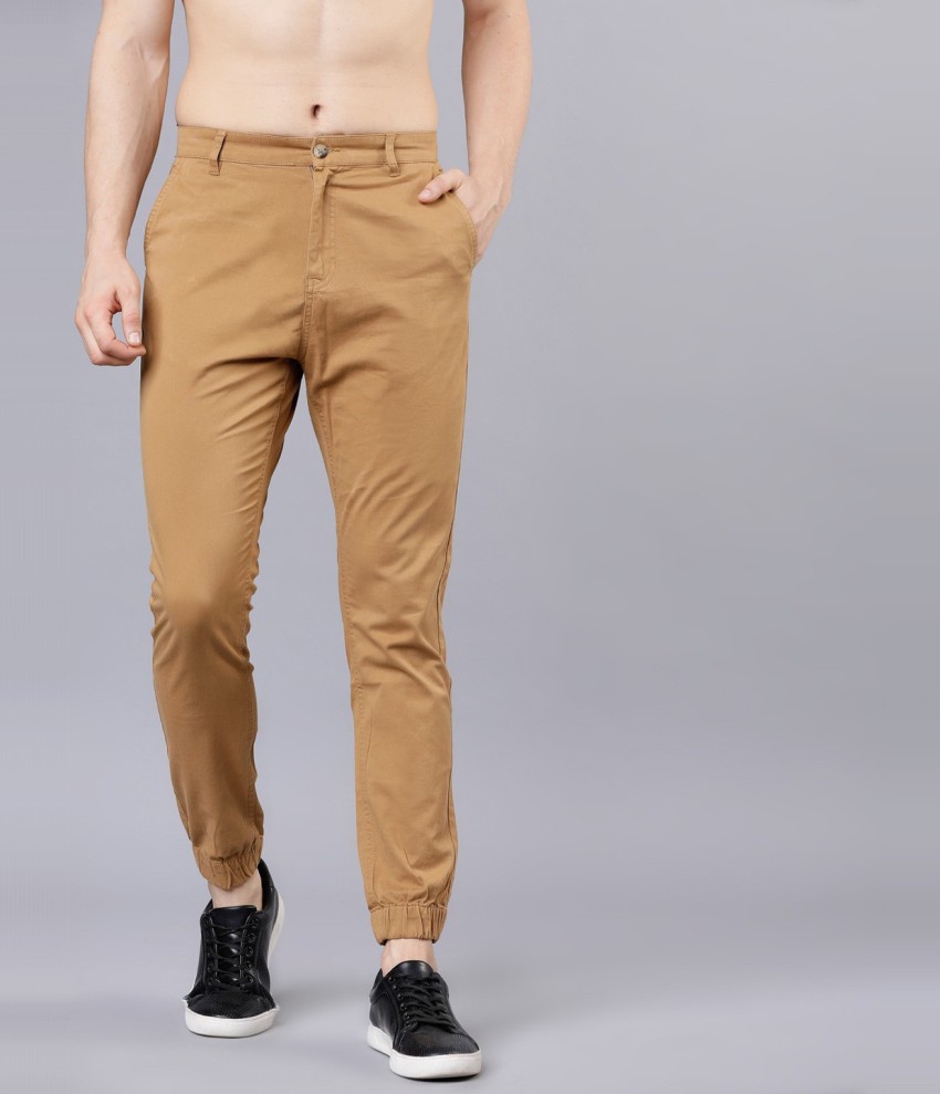 HIGHLANDER Slim Fit Men Brown Trousers - Buy DARK BEIGE HIGHLANDER Slim Fit  Men Brown Trousers Online at Best Prices in India