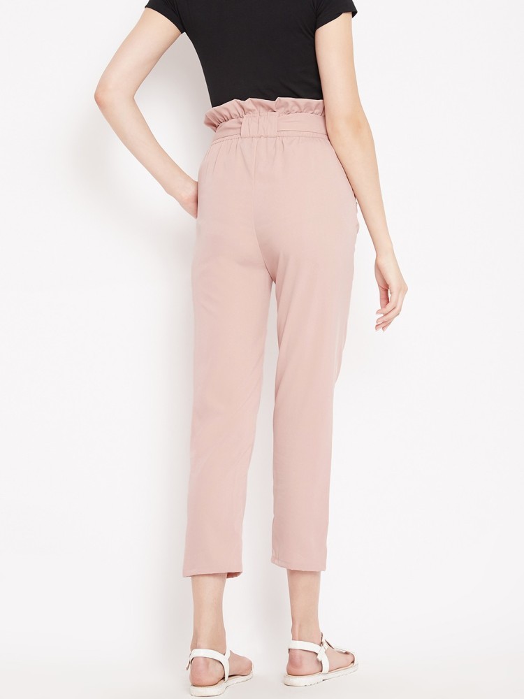 Pink Tailored Cigarette Trousers  Simply Be