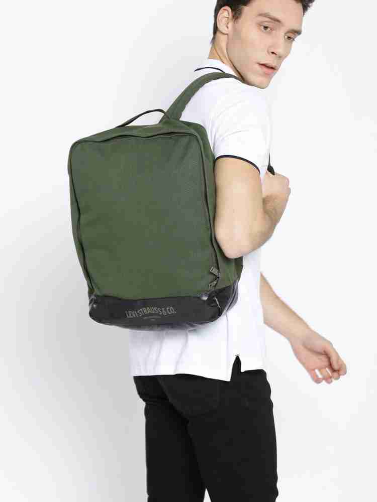 LEVI S Men Solid Backpack 23 L Laptop Backpack Olive Price in India Flipkart