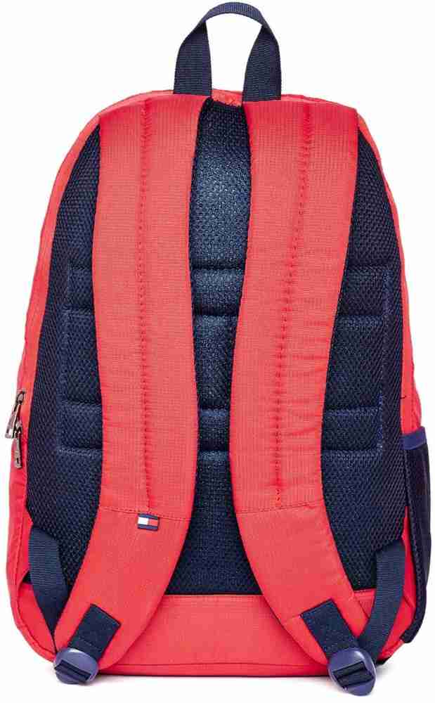 TOMMY HILFIGER Unisex Brand Logo Backpack 30 L Laptop Backpack Red