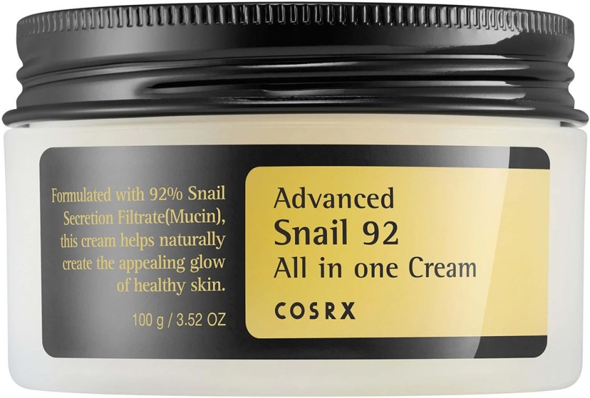Cosrx Advanced Snail 92 All in One Repair Cream- 92% Snail Filtrate  Korean Skincare Price in India, Buy Cosrx Advanced Snail 92 All in One  Repair Cream- 92% Snail Filtrate