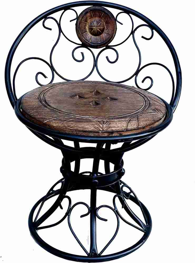 Shan Hub Beautiful Design Wooden Wrought Iron Chair Size LxBxH