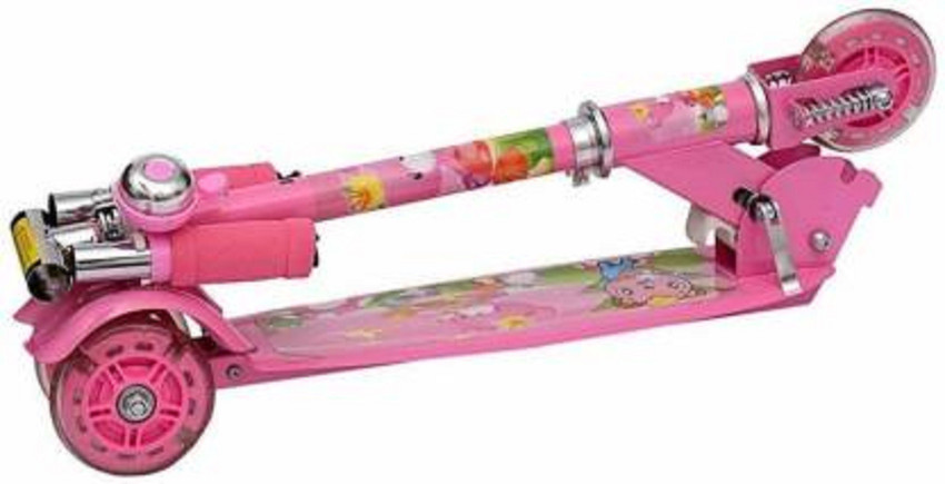 JBK Kids Ride On Leg Push Scooter for Boys and Girls 3 8 Years Old Kids 3 Wheel Foldable Scooter Cycle with Height Adjustment for Boys and Girls Sometime Color