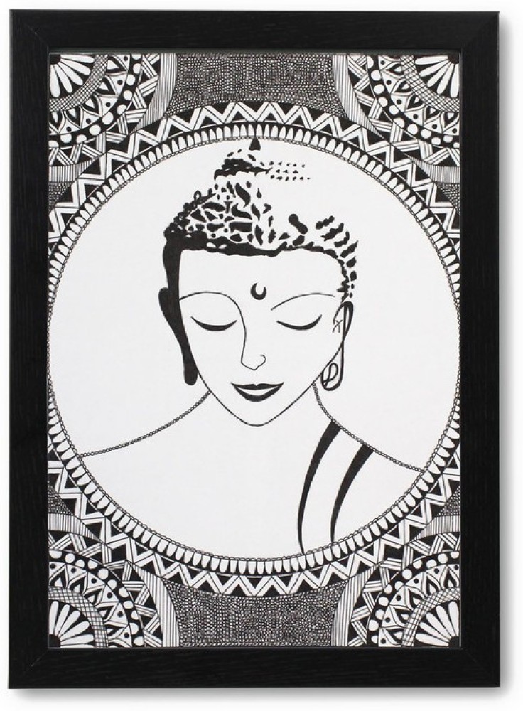 Calm and Serenity in Balanced Pen Drawings  Buddha art drawing Mandala  art therapy Mandala design art