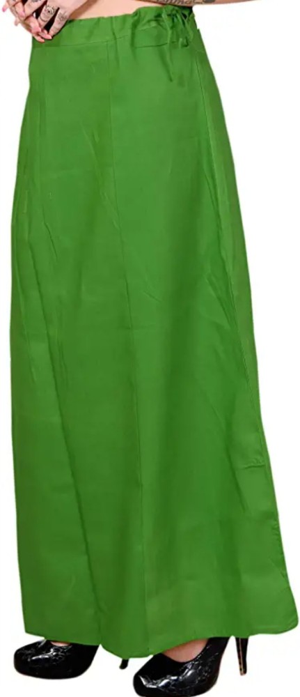 Trendmalls Steel Green Lycra Spandex Saree Shapewear Petticoat for