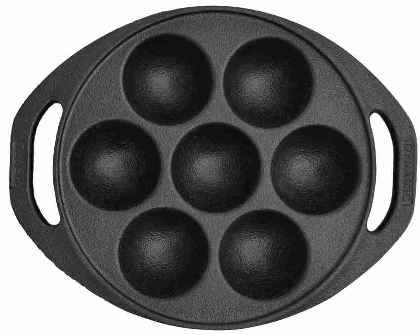 Buy Sparkenzy Cast Iron Pre Seasoned Paniyaram / Paddu Pan, 7 Pit