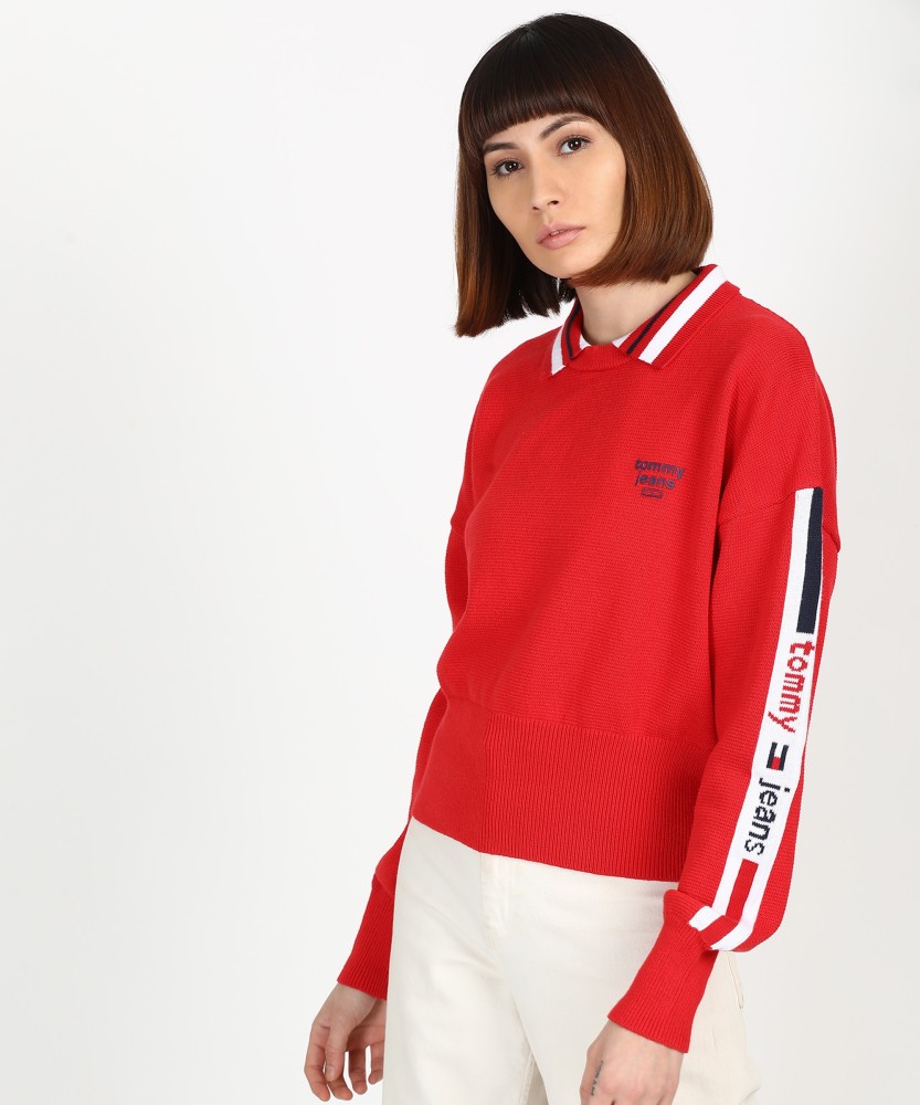 Tommy jeans 2024 red jumper