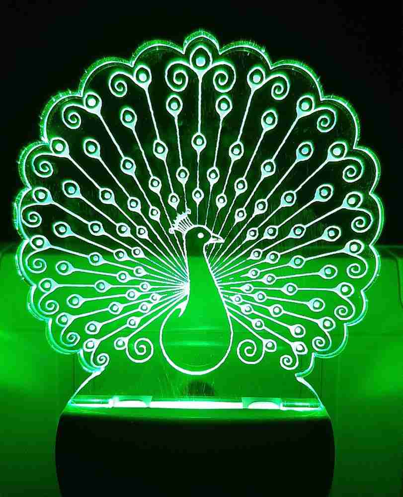 Peacock outlet night lamp