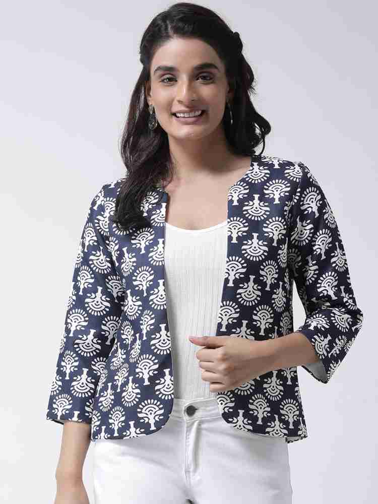 Buy online Sleeveless Printed Ethnic Jacket from shrugs & Jackets for Women  by Hangup for ₹570 at 77% off