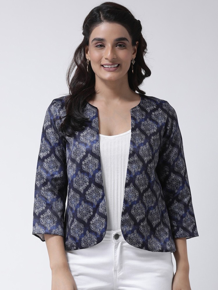 Printed discount half blazer