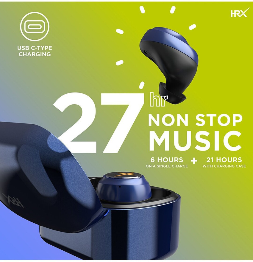 Hrx new arrivals earbuds flipkart