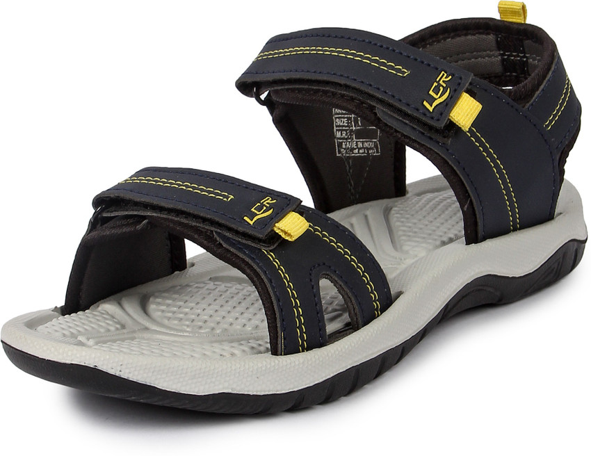 LANCER Men Navy Yellow Sandals Buy LANCER Men Navy Yellow