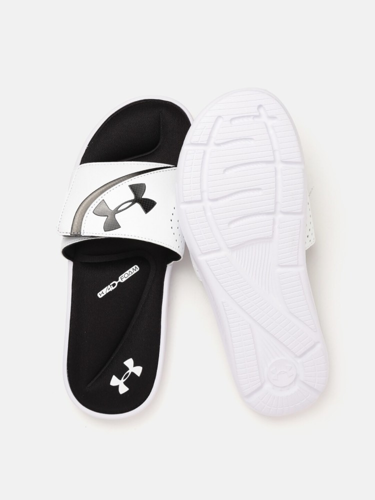 Under armour cushioned online flip flops