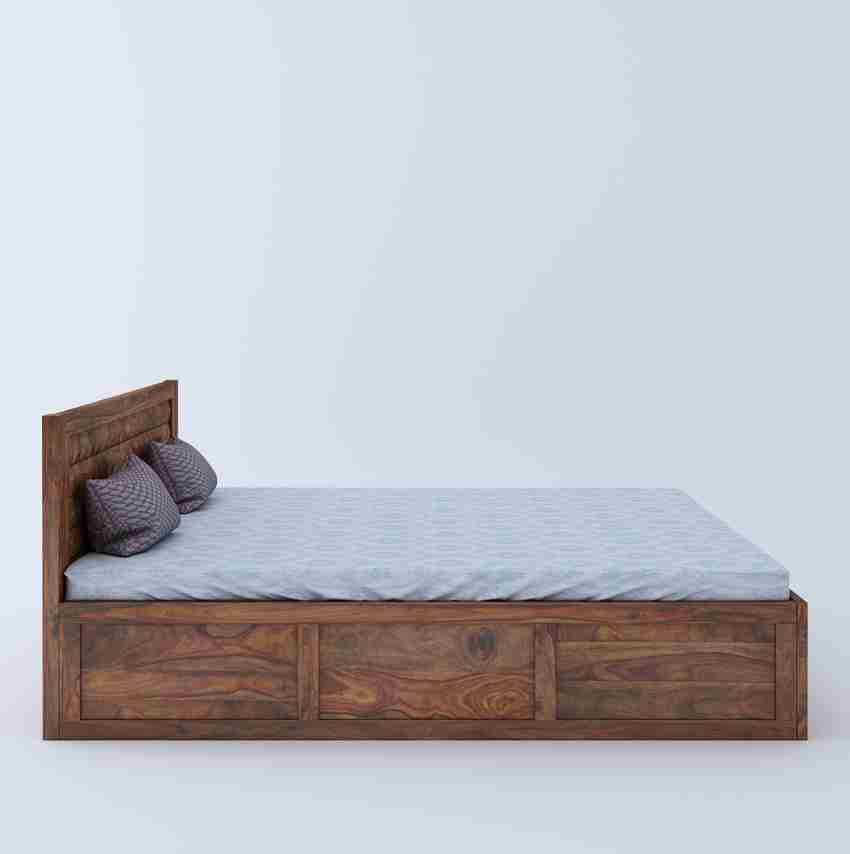 Home Edge Diamond Front Drawer Teak Solid Wood King Drawer Bed