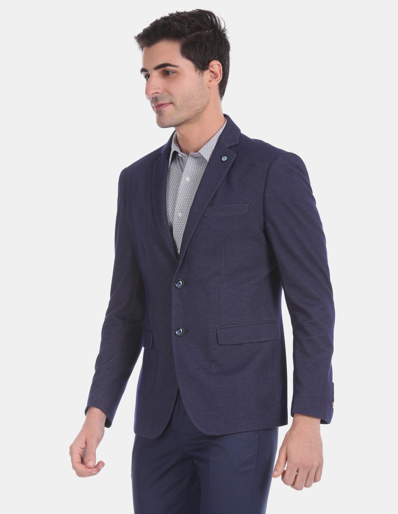 Buy online Navy-blue Solid Formal Blazer from Blazers for Men by Tahvo for  ₹2999 at 40% off