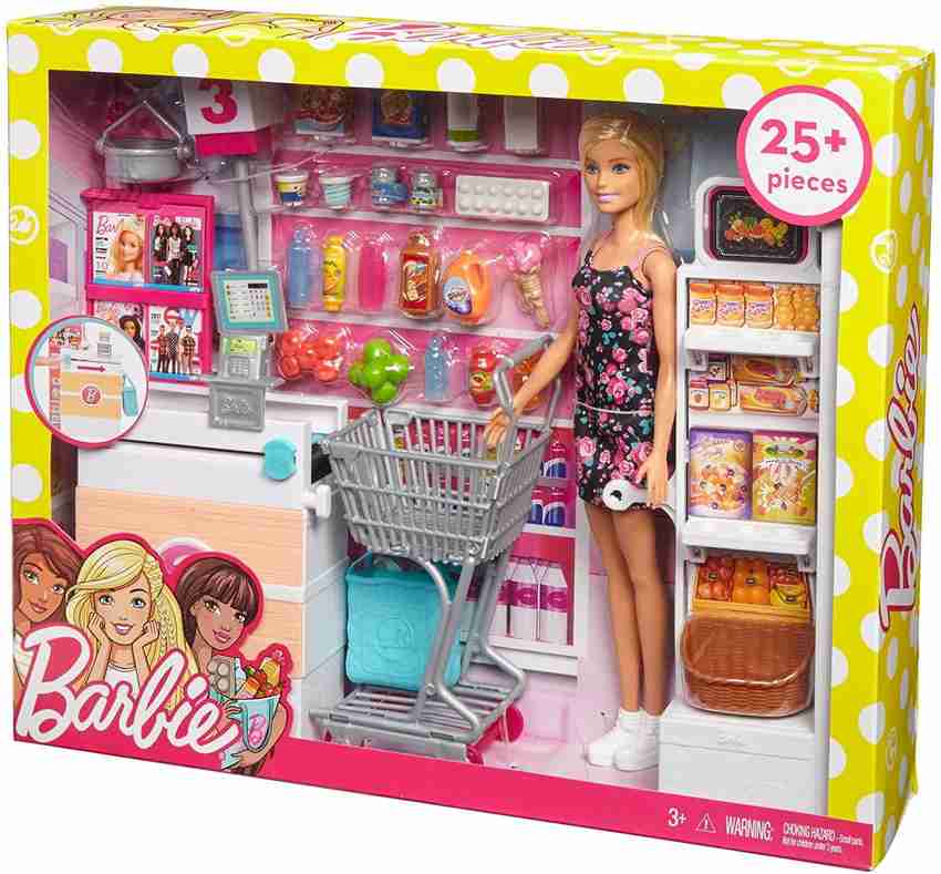 Barbie doll shop supermarket set