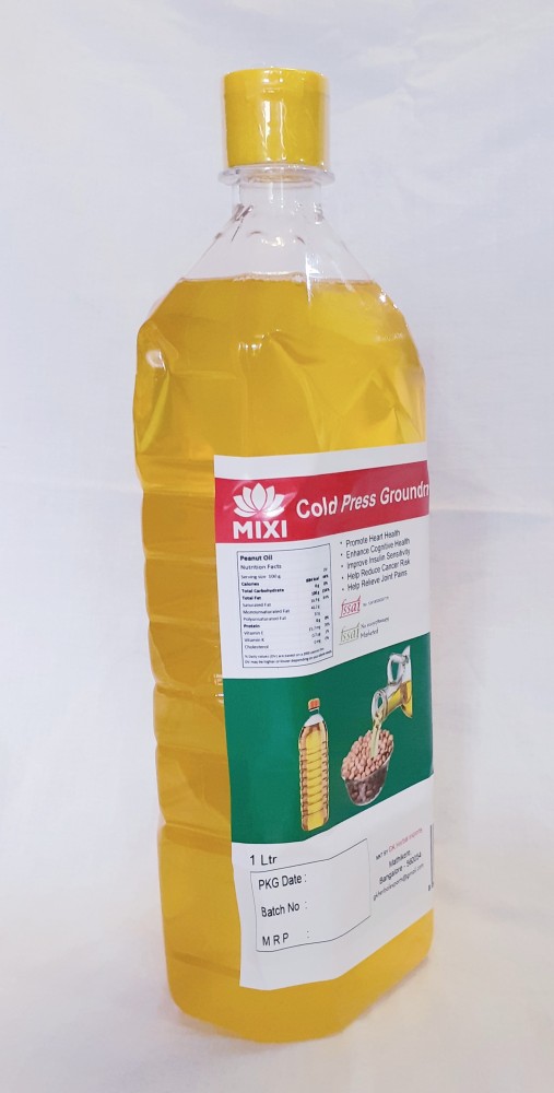 MIXI COLD PRESS GROUND NUT OIL 1Lit Groundnut Oil PET Bottle Price in India  - Buy MIXI COLD PRESS GROUND NUT OIL 1Lit Groundnut Oil PET Bottle online  at