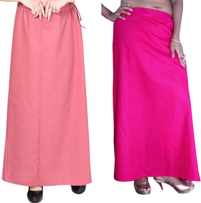 Buy Rani Pink Shapewear Saree Petticoat In Cotton Lycra With