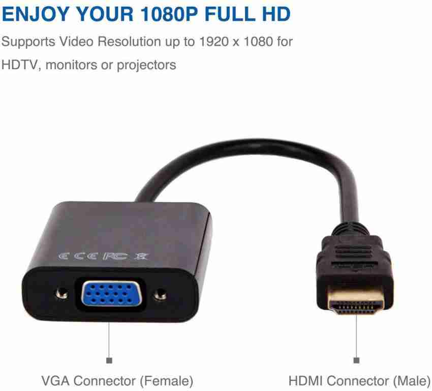 ADAPTATEUR VGA F TO HDMI M + AUDIO