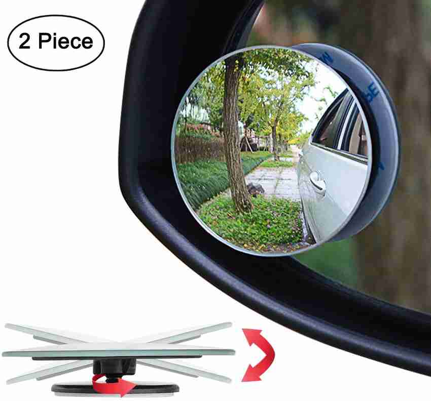 MERIOX 2pcs Blind Spot Mirror 360 Degree Adjustabe HD Glass 2