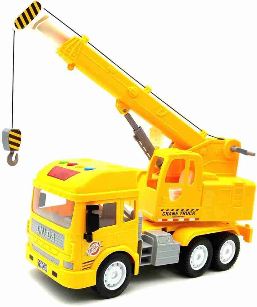 TRISHA MART Pull Back Crane Toys for Kids Vehicle Truck Friction
