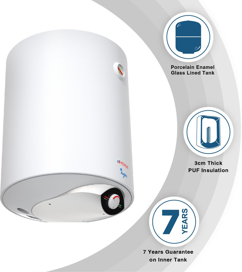 Venus 15 L Storage Water Geyser (15AV Audra Storage Water Heater, White)  Price in India - Buy Venus 15 L Storage Water Geyser (15AV Audra Storage  Water Heater, White) online at Flipkart.com