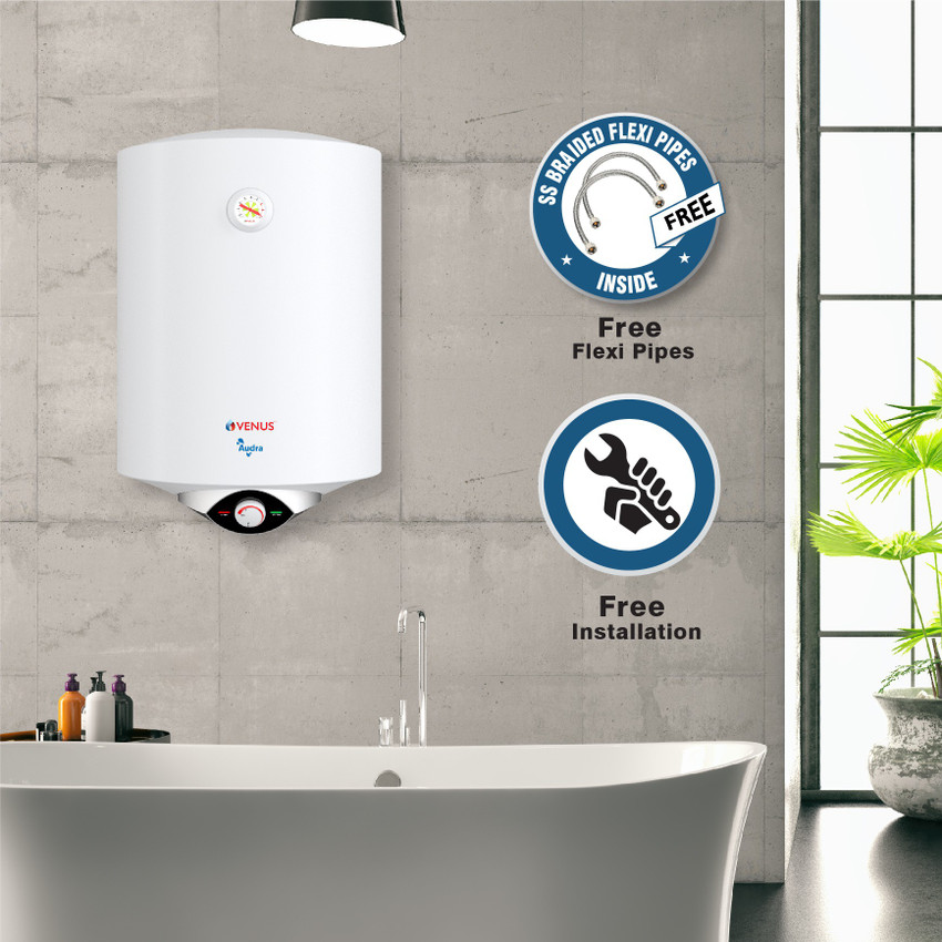 Venus 25 L Storage Water Geyser (Audra 25AV 25-Litre Water Heater,  Porcelain Enamel Glass Lined Tank, BEE Star Rating - 5 Stars, ISI, Free  Flexible Hose, White) Price in India - Buy
