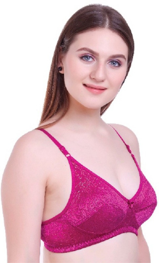 Buy Body Figure Women's Cotton Seamless Non-Padded Bra 28-44 (28-44, Pink)  Online In India At Discounted Prices