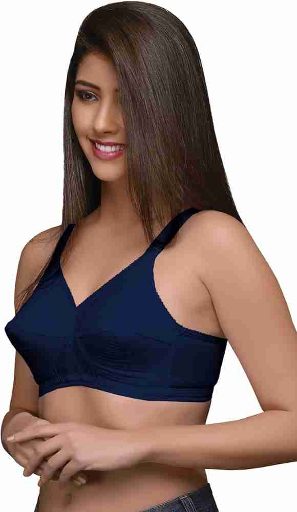 Buy Juliet Womens Non Padded Non Wired Bra Combo Matinee Black Navy Blue  Online
