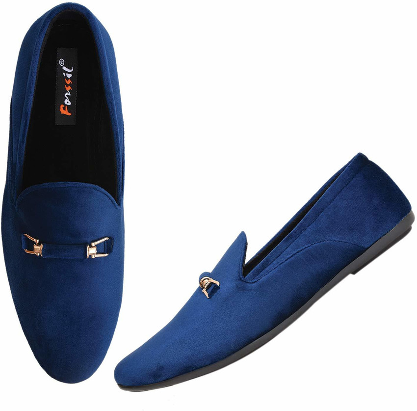 Royal blue sales loafer shoes