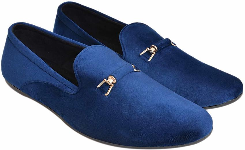 Blue velvet shoes sale