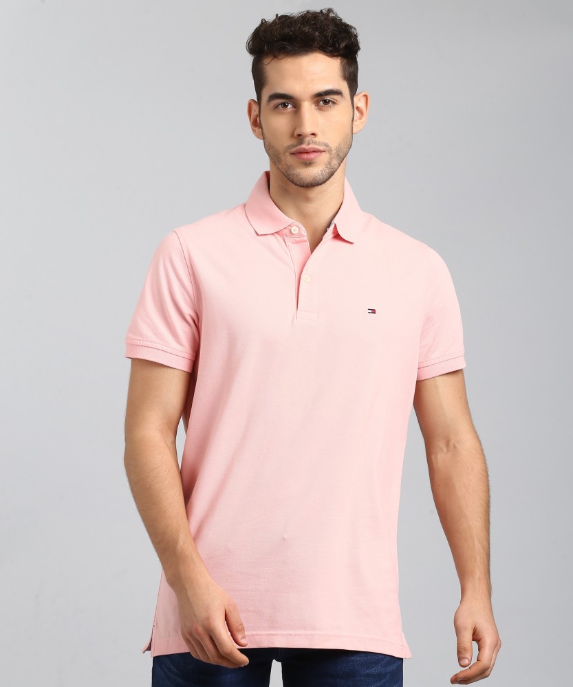 Pink tommy hilfiger t shirt deals mens