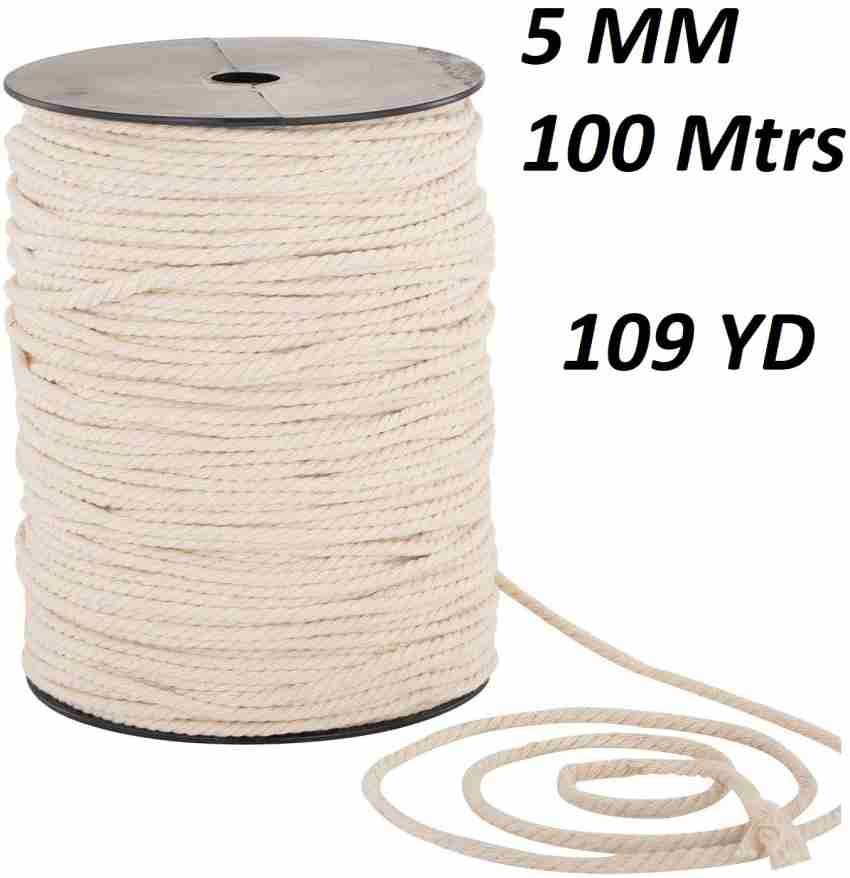 COTTON ROPE 6mm x 100mtrs