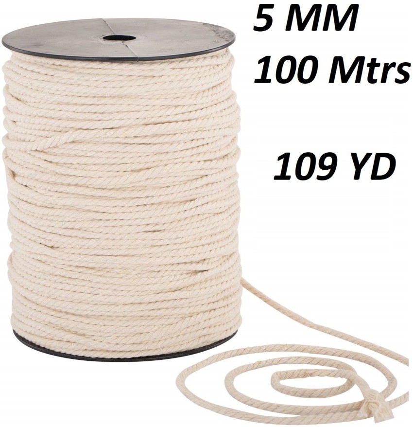 vmps 5MM 100 Meters Cotton Cord/Dori Thread for Macrame DIY and Other  Projects (Off-White) - 5MM 100 Meters Cotton Cord/Dori Thread for Macrame  DIY and Other Projects (Off-White) . shop for vmps