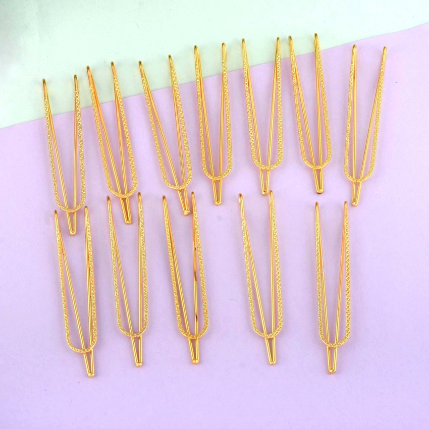 Pack of 10 Strong Chunni Clips with Safety Pin, Easy to Use with