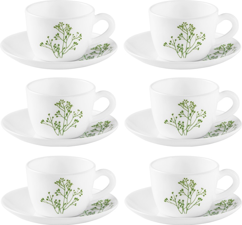 Buy LaOpala Chai/Tea Cup Set - Opalware, Lush Greens, Princess