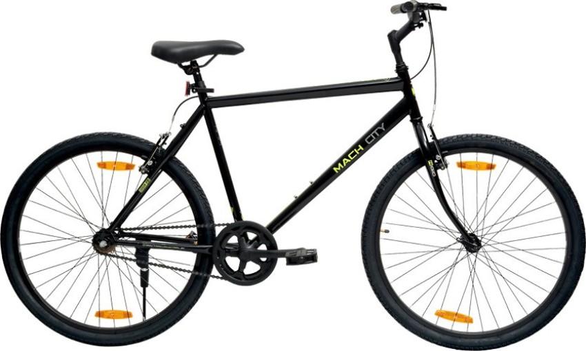 Mach City IBike Single Speed Black 26 inch 26 T Road Cycle