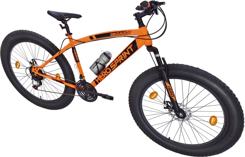 Hero sprint best sale orange cycle